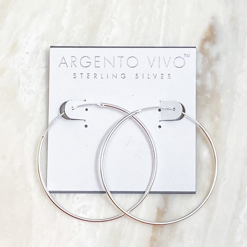 Argento Vivo Endless Hoop Earrings - Picture 3 of 5
